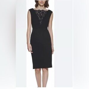 Calvin Klein black midi dress